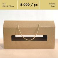 ราคา กล่อง กล่องบรรจุภัณฑ์เค้ก กระเช้า คุกกี้ คราฟท์ 3 กระปุก 30 x 10 x 13ซม (5 ชิ้น) (28337926013)