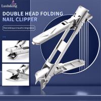 ราคา LUSLUKING Double Head Stainless Steel Nail Clippers Cutter Trimmer Manicure Scissors Nail Cutters (19186932395)