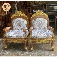 ราคา เก้าอี้หลุยส์รับรองแขก แกะสลักลายมงกุฎ (10226437067)