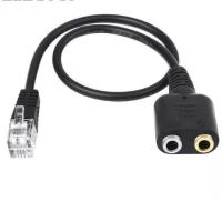 ราคา ใหม่ 1 ชิ้น 25 เซนติเมตร Dual 3.5 มิลลิเมตรแจ็คหญิงชาย RJ9 ปลั๊กอะแดปเตอร์แปลง PC ชุดหูฟังคอมพิวเตอร์ใช้โทรศัพท์ (4640115501)