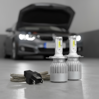 ราคา หลอดไฟหน้า LED H4 HB2 9003 2 ชิ้น ไฟสูง-ต่ํา 3000K เหลือง 6000K ขาว ชิป CSP 12V IP68 9600lm (54150377714)