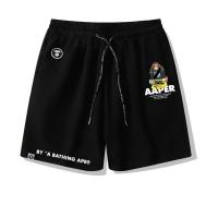 ราคา AAPE อ่า เอป หัว กางเกงขาสั้นพิมพ์ลายสะท้อนแสงฤดูร้อนสําหรับผู้ชายและผู้หญิงกางเกงขาสั้นลําลองหลวมสําหรับคู่รักกางเกงกีฬารูปดาวห้าแฉกอินเท (42162463045)