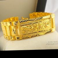 ราคา เลสข้อมือทอง งานหุ้มทองคำแท้5ไมครอน (25150327654)