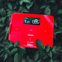 ราคา เครื่องชั่งน้ำหนักดิจิตอล OMRON HBF-252F wellnessLink เครื่องวัดแคลอรี่ BMI สีแดง (23681401506)