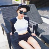 ราคา ชุดว่ายน้ำเอวสูง ชุดว่ายน้ำแขนยาว ชุดว่ายน้ำกันUV ชุดว่ายน้ำสีขาว ชุดว่ายน้ำเกาหลี ชุดว่ายน้ำสีดำ (9230444)