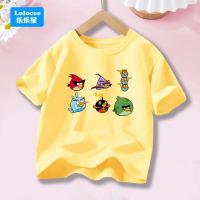 ราคา Angry Birds ตัวการ์ตูนพิมพ์เสื้อยืดสําหรับสาวฤดูร้อนแขนสั้นเสื้อผ้าฝ้าย Tee เสื้อผ้าน่ารักสําหรับเด็ก FNXNFX01 (24696529211)