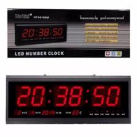 ราคา นาฬิกาดิจิตอล แขวนผนัง ขนาด 48x19cm. LED Number Clock รุ่น HB-4819SM (3838613910)