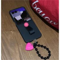 ราคา หรูหรา Simple Balck กรณีแหวน Love Heart สร้อยข้อมือสําหรับ Motorola Razr60 Razr60 Ultra Razr50 Razr 50 Ultra ฝาครอบ (43406486825)