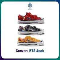ราคา BTS Converse รองเท้าเด็กจูเนียร์ รองเท้าผ้าใบสีชมพู Converse (23820030579)