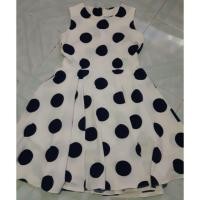 ราคา เดรสขาวลายจุดสีน้ำเงิน (2642812427)