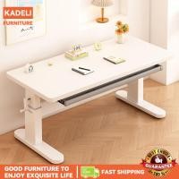 ราคา โต๊ะทำงานไม้ทึบสองที่นั่งแบบมือหมุนพร้อมลิ้นชักเก็บของสำหรับใช้ที่บ้านหรือสำนักงาน (42906232979)