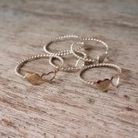 ราคา Minimalist925 แหวนหัวใจคู่เงินแท้ (340836)