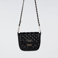 ราคา Playboy Shoe&Bag TH กระเป๋าทรงโค้งเย็บนวม สีดำ งานมือสอง (25619293273)