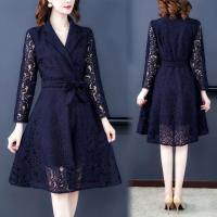 ราคา ชุดเดรสสีกรมท่า แขนยาว ผ้าลูกไม้เนื้อดีมากๆๆ (3234935158)