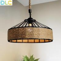 ราคา โคมระย้าเชือกป่านสร้างสรรค์ย้อนยุคร้านอาหารบาร์โฮมสเตย์เชิงพาณิชย์สไตล์อเมริกันคันทรีอุตสาหกรรมโคมไฟโคมไฟโบราณ 6SZO (29455150978)
