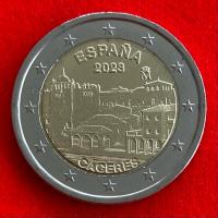 ราคา เหรียญยูโร สเปน Spain 2 euro ปี 2023 2€ Old Town of Cáceres เหรียญต่างประเทศ (28563752768)