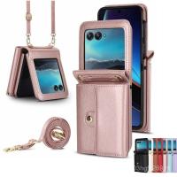 ราคา ซองหนังอินเทรนด์ 60 Pure Color Z เหมาะสําหรับโทรศัพท์มือถือ Samsung Flip7Razr Card Case กระเป๋าเป้สะพายหลัง moto Flap พับ QJKO (41767704791)