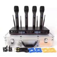 ราคา ชุดไมโครโฟนUHF 100% ใมค์ประชุม คลื่นความที UHF ไมค์ลอยไร้สาย 4ตัว (รุ่นใหม่ล่าสุด)ฟรีกระเป๋าอะลูมิเนียม และ ยางกันกระแทก (11665751165)