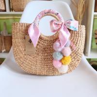 ราคา กระเป๋าสานทรงสวย ขายดีรุ่นครึ่งวงกลม (2458624890)