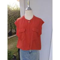 ราคา เสื้อคอกลม ผ่าหน้ากระดุม แขนกุด (24242991861)