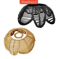 ราคา [Amleso1] โคมไฟหวายตกแต่งโคมไฟโคมไฟโป๊ะสานแฮนด์เมดสําหรับโรงแรมคาเฟ่บ้าน (54200385782)