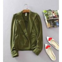 ราคา งานพรีเมี่ยม เสื้อคลุมแจ๊คเก๊ตผ้าเนื้อดี สีเขียวทหาร (88109480)