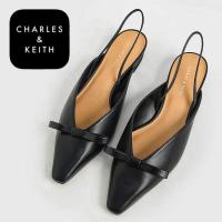 ราคา CHARLES & KEITH รองเท้าส้นเตี้ยรัดส้นแบบมีโบว์ แท้100% (24656626625)