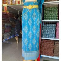 ราคา ผ้าถุงกาบบัว มีตีน ทอเครื่อง เนื้อไหม 2 หลา 4หลา 15สี สีสด ยังไม่เย็บ ผ้ากาบบัวเมืองอุบลราชธานี (41769437435)