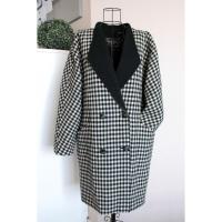 ราคา เสื้อโค้ทยาว Cremona VALLIE EXCELLENT ลายสก็อตสีดำ+ครีม ขนแคชเมียร์ อก 44 (13459607865)