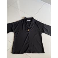 ราคา เสื้อแขนยาว คอปก สีดำ แฟชั่น อกหน้าผ้า 36 #มือสอง (6677830691)