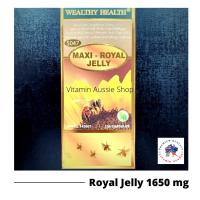 ราคา นมผึ้งเกรดพรีเมียม เข้มข้นพิเศษ Wealthy Health Maxi Royal Jelly 1,650 mg 120 เม็ด หมดอายุ 11/26 (16725504916)