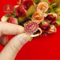 ราคา แหวนทองฝังพลอยทับทิม มีฟรีไซส์ เสริมบารมี เรียบหรู ดูดี แหวนพลอยแฟชั่น ชุบทอง เครื่องประดับ ใส่ได้ทุกโอกาส มีปลายทาง (23015230527)