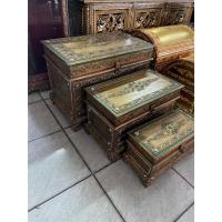 ราคา หีบไม้ หีบสมบัติ 3 ขนาด ทองเก่า กล่องไม้ กำปั่น ทรงหีบสมบัติฟาโรห์ ใส่ของ ใส่เงินเรียกทรัพย์ ใส่เครื่องประดับ เ (20985812241)