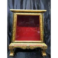 ราคา ตู้รับบริจาค ตู้บริจาค กระจกด้านหน้า (26 × 42 × 52 ซม) ส่งไวที่สุด เดินเส้น ลงรักปิดทอง ทรงสูง (3981145832)