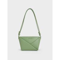 ราคา BIG SALE 500เท่านั้นของใหม่ CHARLES & KEITH แท้ Midori Geometric Crossbody Bag - สีเขียว 500 บาท (29512367823)