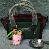 ราคา สินค้าพร้อมส่ง งานหนังแท้วัวแท้ งานไม่ปั้มโลโก้ COACH SWAGGER C612 CARRYALL IN PEBBLE LEATHER (7918196797)