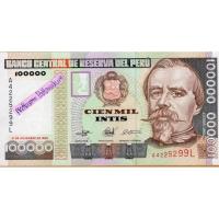ราคา ธนบัตรเปรู 100,000 Intis ปี 1989 (23158075470)