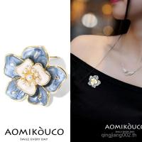 ราคา เข็มกลัดเพอร์ลลายดอกไม้สไตล์ชาแนล สำหรับเสื้อแจ็คเก็ตและสูท (41920286301)