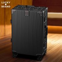 ราคา LUCKY BRAND กระเป๋าเดินทางนักเรียน Strong ทนทานกรอบอลูมิเนียมหญิง ins รถเข็น Universal ล้อ Boarding Case (40417826995)