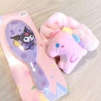 ราคา เซต หวีแปรงผมและยางรัดผม หวี sanrio ลายคุโรมิสีม่วง + ยางมัดผมขนนิ่มสีชมพูอ่อน หวีพกพาขนาดเล็ก (25416746166)