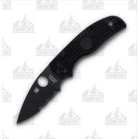 ราคา Spyderco Native 5 Black Partially Serrated FRN Lockback (27960467554)