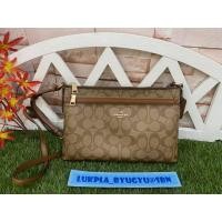 ราคา COACH แท้ % มือสอง EAST/WEST CROSSBODY WITH POP UP POUCH IN SIGNATURE 58316 (13947039468)