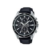ราคา Casio Edifice Chronograph นาฬิกาข้อมือผู้ชาย สายหนังสีดำ รุ่น EFR-546L-1A-Black (260740398)