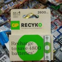 ราคา (โฉมใหม่) ถ่านชาร์จ Gp Recyko AA 2600mah ของใหม่ ของแท้บริษัท (24267144859)