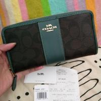 ราคา COACH F54630 กระเป๋าสตางค์ใบยาว ซิปรอบ ของแท้ มือหนึ่ง สีหายากจ้า (2298022887)