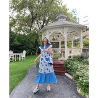 ราคา เดรสลายหมีช่วงอกแต่งรับายผูกโบว์หน้าตัวเดรสทรงปล่อยมือสอง✌️ป้ายWidelia (26617171928)