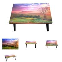 ราคา โต๊ะพับญี่ปุ่น ลายทิวทัศน์ ขาพลาสติก ขนาด 40x60x28cm (2296422815)
