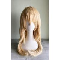 ราคา [วิกผมมือสอง] วิกผมยาว สีบลอน ทอง เส้นไหมทนร้อน สำหรับคอสเพลย์ งานแฟนซี wig cosplay anime (23389904225)
