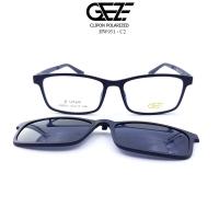 ราคา กรอบแว่นสายตา GEZE Clip-On รุ่น HW931 -C 2 เต็มกรอบสีดำด้าน คลิปออนแม่เหล็ก เลนส์กันแดด (836272575)