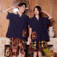 ราคา เหงื่อ-นึ่งเสื้อผ้าผ้าฝ้ายเสื้อผ้าผู้ชายผู้หญิงสไตล์คู่เสื้อผ้าแขกซาวน่าเสื้อผ้าความงามแผนจีนนวดเต้านมสองชั้นผ้าฝ้ (40719470629)